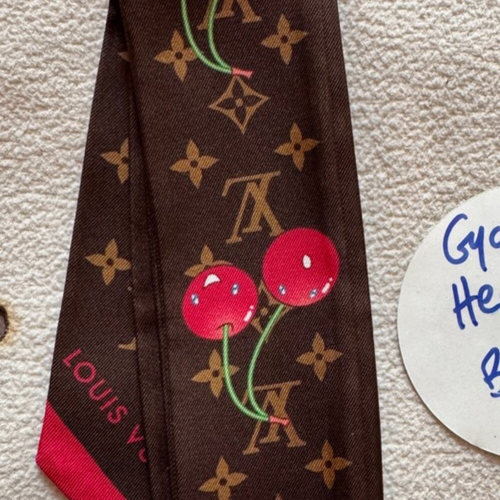 Brown Louis Vuitton Silk Bandeau